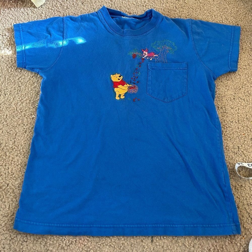 Vintage Winnie the Pooh and Piglet Pocket Tshirt